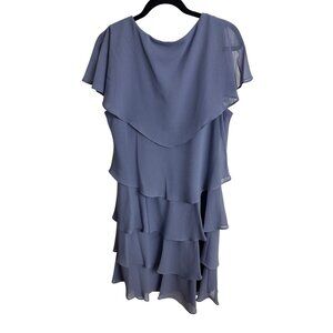 SLNY Women's Pull Over Dress with Ruffles  Size 16